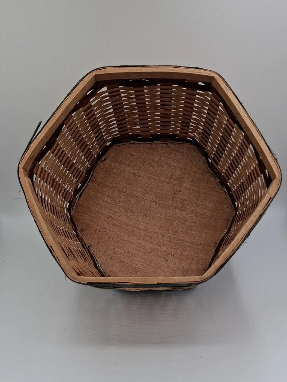 Vintage Woven Hexagonal Nesting Basket Set - Natural, Red, Blue